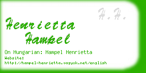 henrietta hampel business card